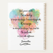 Waterverf Planner Notitieboek Serenity Prayer (Achterkant)