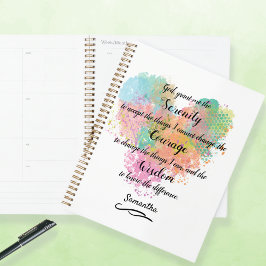 Waterverf Planner Notitieboek Serenity Prayer