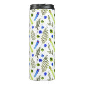 Waterverf Plant Crystal Stone Thermal Tumbler Thermosbeker (Achterkant)