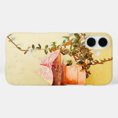Waterverf Plant en vlinder Case-Mate iPhone Case (Achterkant (horizontaal))