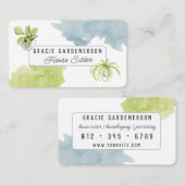 Waterverf Plant House Sitter Visitekaartje (Voorkant / Achterkant)