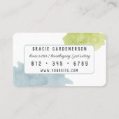 Waterverf Plant House Sitter Visitekaartje (Achterkant)