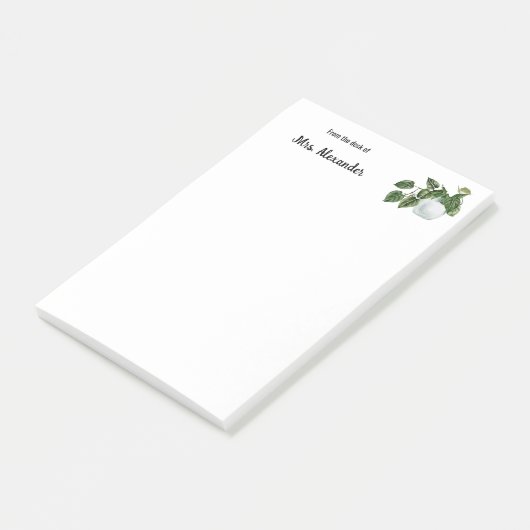 Waterverf Plant modern van het bureau van Sticky Post-it® Notes (Schuin)