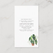 Waterverf Plant Moving Announge Visitekaartje (Achterkant)