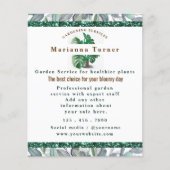 Waterverf plant Tuinieren Service, Tuinbouwer Flyer (Voorkant)