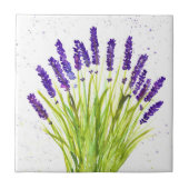Waterverf Plant van lavender Rustic Kitchen Tegeltje (Voorkant)