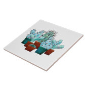 Waterverf Plant woestijn Cactus Tegeltje (Zijkant)