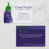 waterverf plantaardig keuken- en keukengerei visitekaartje (Voorkant / Achterkant)