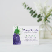 waterverf plantaardig keuken- en keukengerei visitekaartje (Staand voorkant)