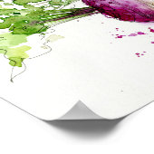 Waterverf Plantaardige keukenkunst, Turnip Poster (Hoek)