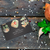 Waterverf Plantaardige Tuin Visitekaartje