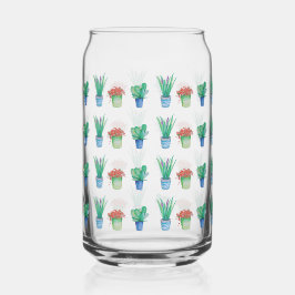 Waterverf Planten en Succulenten Design Blikvorm Glas