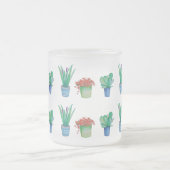 Waterverf Planten en Succulenten Design Matglas Koffiemok (Center)