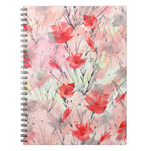 Waterverf Planten Kruiden Bloemen Patroon Notitieboek