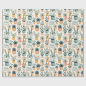 Waterverf Planten Lover Gardening Cadeaupapier (Vlak)