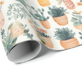 Waterverf Planten Lover Gardening Cadeaupapier (Rol Hoek)