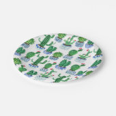 Waterverf planten met cactus papieren bordje (Gekanteld)