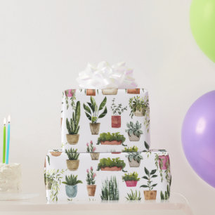 Waterverf Planten patroonverlooppapier Cadeaupapier