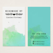 Waterverf-plash die beeldschermen met blauw Kaart  (Voorkant /achterkant)