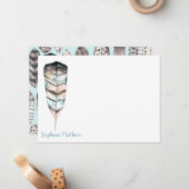 Waterverf | Platte briefkaart voor kantoorbenodigd (Voorkant / Achterkant in situ)