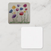 Waterverf platte kaart voor wilde bloemen  notitiekaartje (Voorkant / Achterkant)
