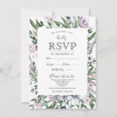  waterverf pleitbezorger voor florale  kaart (Voorkant)