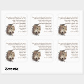 Waterverf Plezier Eekhoorn Dier St. Francis Prayer Vierkante Sticker (Vel)