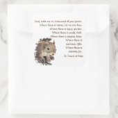 Waterverf Plezier Eekhoorn Dier St. Francis Prayer Vierkante Sticker (Tas)