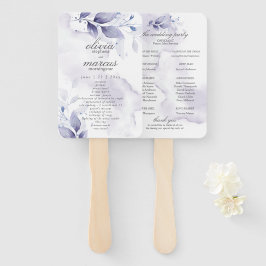 Waterverf Plum Violet Foliage Programme Hand Fan Handwaaier