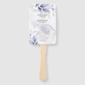 Waterverf Plum Violet Foliage Programme Hand Fan Handwaaier (Voorkant)