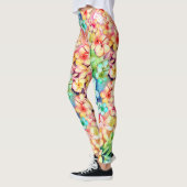 Waterverf Plumeria Hawaii Leggings (Links)