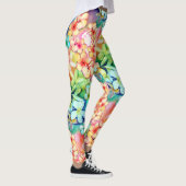 Waterverf Plumeria Hawaii Leggings (Rechts)