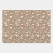 Waterverf Poedel Snowflake Custom Christmas Inpakpapier Vel (Voorkant 2)