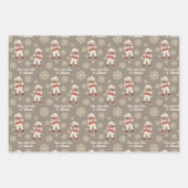 Waterverf Poedel Snowflake Custom Holiday Inpakpapier Vel (Voorkant 2)