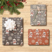 Waterverf Poedel Snowflake Custom Holiday Inpakpapier Vel