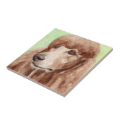 Waterverf poedel tegeltje (Zijkant)