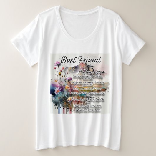 Waterverf Poetry Art Women's Plus Shirt (Design voorkant)