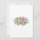 Waterverf Poinsettia 4 Collage Multi-Photo Kaart (Achterkant)