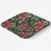 Waterverf Poinsettia bloem kerst Papieren Bordje (Gebogen)