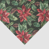 Waterverf Poinsettia bloem kerst Tissuepapier (Detail)
