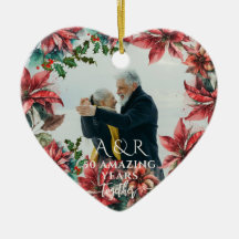 Waterverf Poinsettia Bruiloft Jubileum 2 Foto