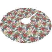 Waterverf poinsettia en holly patroon Kerstmis Kerstboom Rok (Gekanteld)