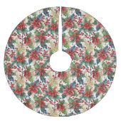 Waterverf poinsettia en holly patroon Kerstmis Kerstboom Rok (Voorkant)