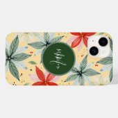 Waterverf Poinsettia Holiday Case-Mate iPhone Case (Achterkant (horizontaal))