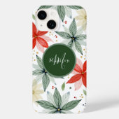 Waterverf Poinsettia Holiday Case-Mate iPhone Case (Achterkant)