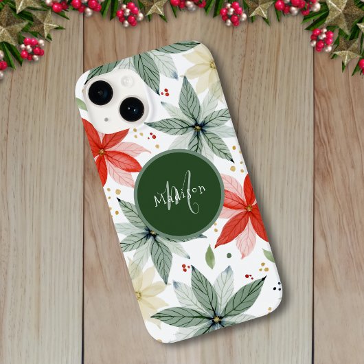 Waterverf Poinsettia Holiday Case-Mate iPhone Case