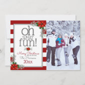 Waterverf Poinsettia Kerstfotograaf Feestdagenkaart (Voorkant)