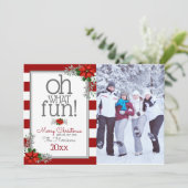 Waterverf Poinsettia Kerstfotograaf Feestdagenkaart (Staand voorkant)