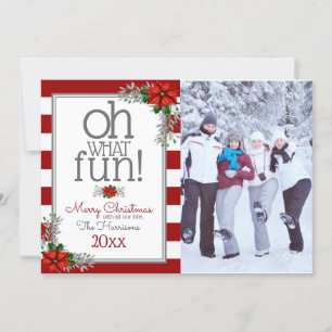 Waterverf Poinsettia Kerstfotograaf Feestdagenkaart