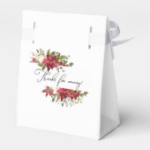 Waterverf Poinsettia Kerstmis Bedankdoosjes (Achterkant)